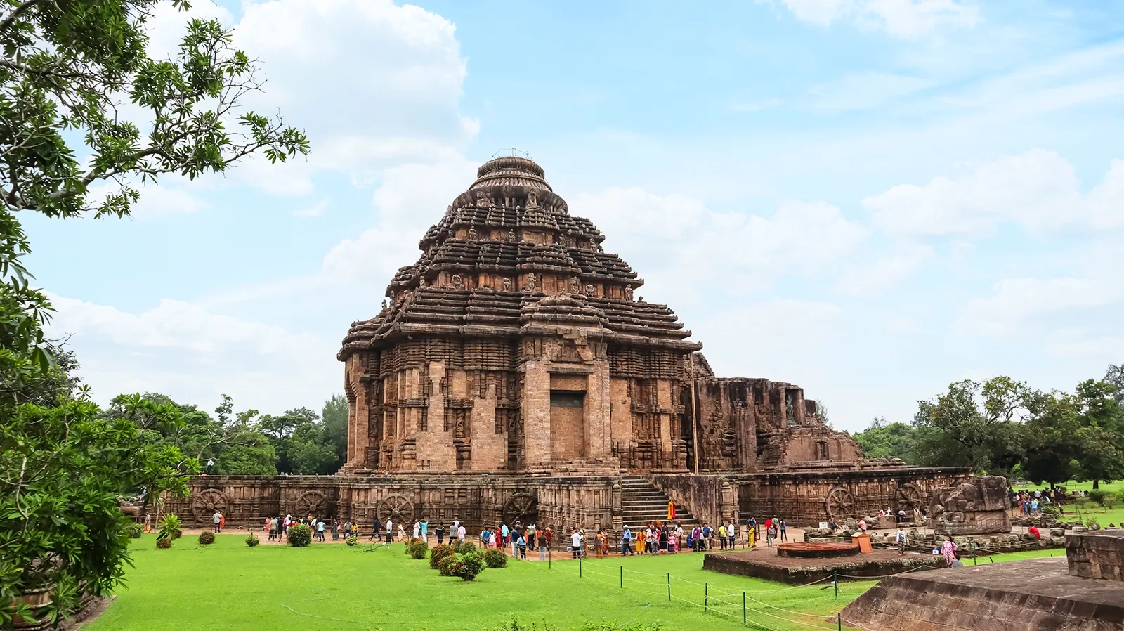 Carved stone wheel of Konark Sun Temple, Odisha