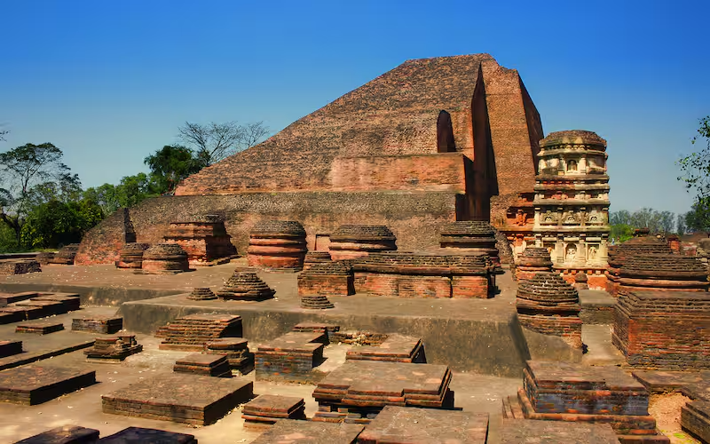 Ruins of Nalanda University monastery complex, Bihar