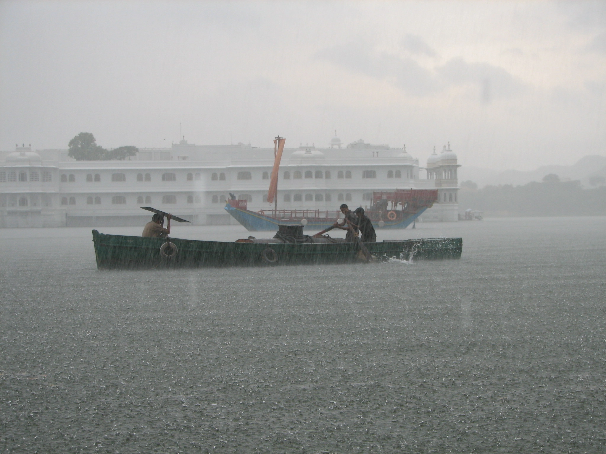 Lake Pichola Udaipur monsoon clouds palace view