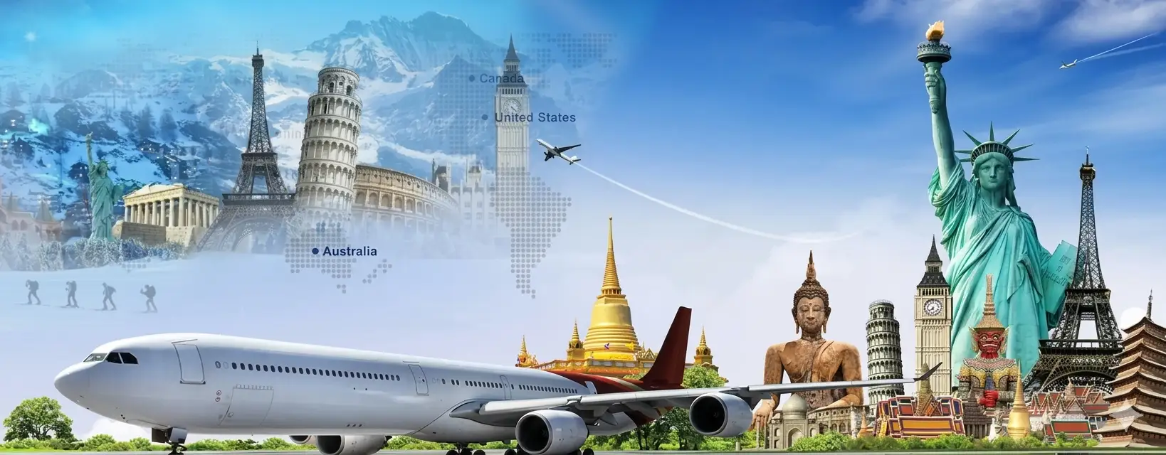 Travel packages banner background