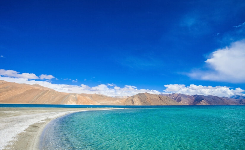 Ladakh mountain landscape with prayer flags