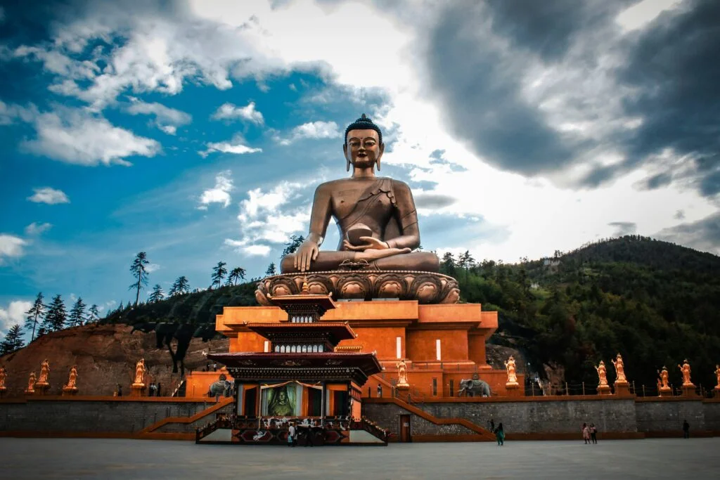 Tamchog Lhakhang iron chain bridge in Bhutan